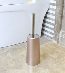  toilet brush metallic color. stand attaching simple stylish ( pink )