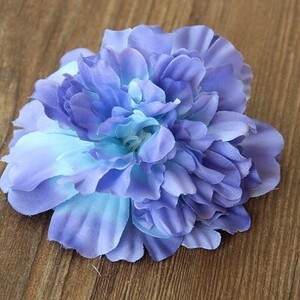 Corsage Hair Clip большой стиль цветочного курорта (синий)