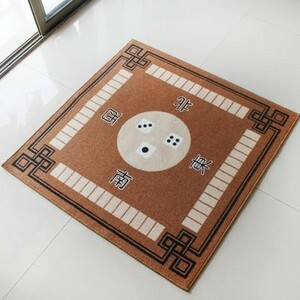  mahjong mat polyester made 80×80cm ( Brown )