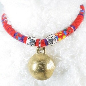  necklace race manner large bell attaching pair type Mark attaching decoration small size dog cat for ( red )