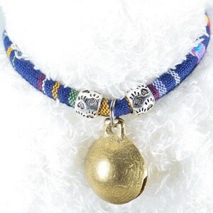  necklace race manner large bell attaching pair type Mark attaching decoration small size dog cat for ( blue )