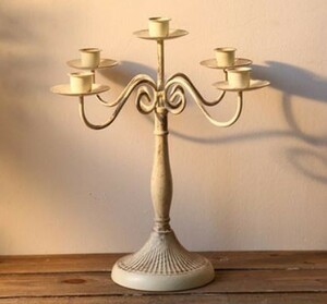  candle holder European antique manner natural white (5ps.@ for )