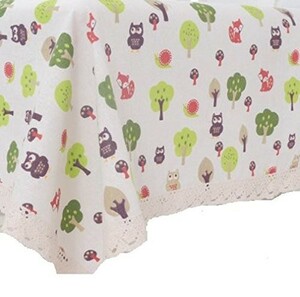  tablecloth multi cover cute . forest. animal .. race. . taking .( square A 90×90cm)