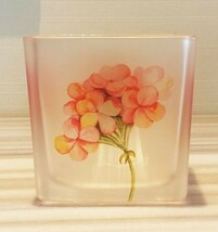 キャンドルホルダー ミニフラワーポット すりガラス風 植物のイラスト 3個セット (あじさい)_画像4
