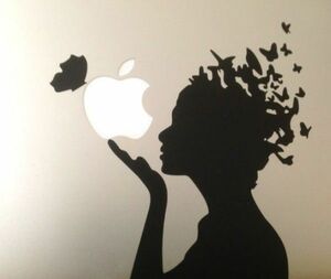 MacBook ステッカー シール Butterfly Girl (11インチ)