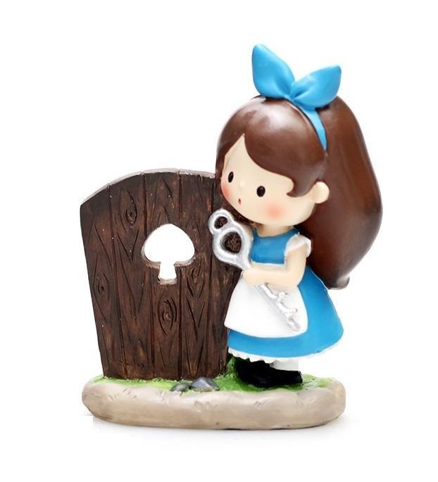 小雕像爱丽丝梦游仙境图画书世界童话桌面尺寸(门和钥匙), 手工制品, 内部的, 杂货, 装饰品, 目的