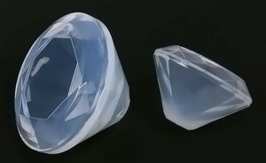  silicon mold diamond type gem manner 2 piece set ( large )