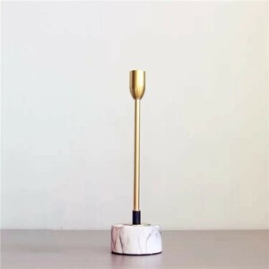  candle holder Gold × marble Northern Europe manner ( 1 pcs type, small size )