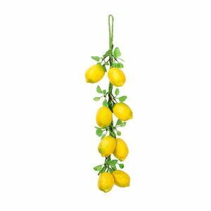 食品サンプル 吊るし果物 フルーツ 葉っぱつき 1本 (レモン)