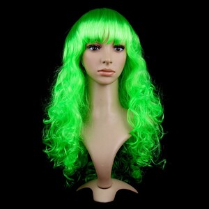  костюмированная игра парик наматывать . длинный ( зеленый )