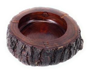 灰皿 リアル木材風 木製 (13～14cm)