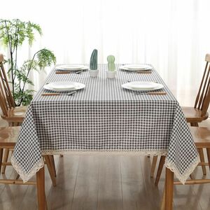  tablecloth race attaching silver chewing gum check Brown ( square A 90×90cm)