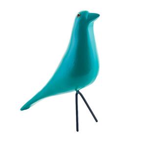置物 小鳥 艷やかな色合い シンプル 北欧風 木製 (グリーン)