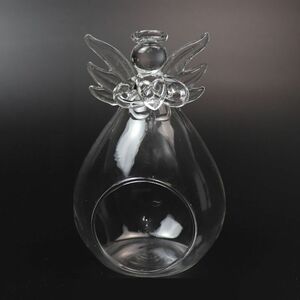  candle holder Angel type glass made 1 piece 