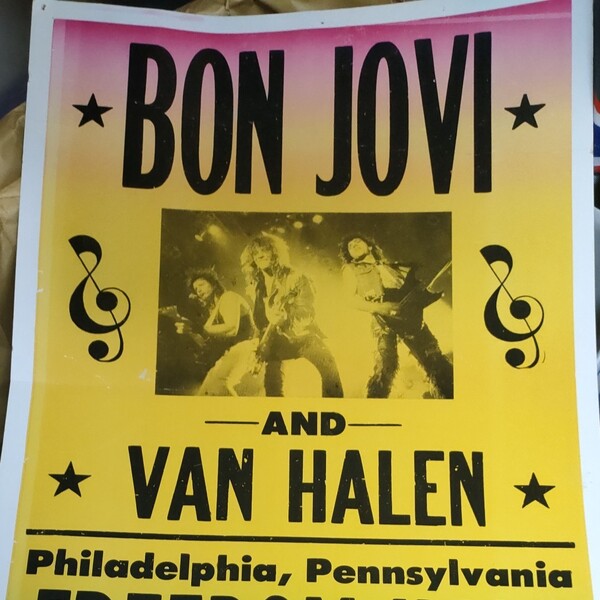 【超希少】BONJOVI &VANHALEN ライブ告知ポスター