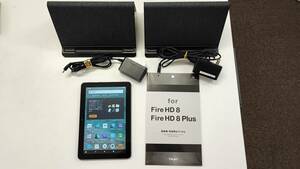 Fire HD8 Plus 1台と　純正ワイヤレス充電器　2台セット　保護フィルム付き
