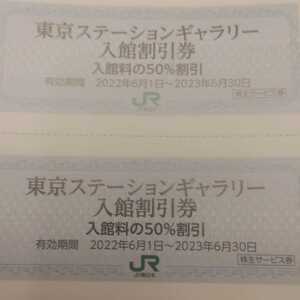JR東日本 株主優待 東京ステーションギャラリー 半額割引券２枚送料込み100円