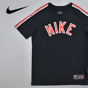 送料300円│NIKE ナイキ ★ AIR エアー ロゴプリント 半袖 Tシャツ 黒 メンズ M