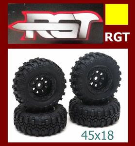 RGT クローラー タイヤ ホイール（黒）4本(検索 マイクロ mini-z4x4 ミニッツ4ｘ4 jimny jeep wrangler 4wd Hobby Plus miniz HSP losi ))