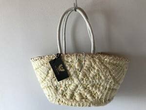  tag attaching unused goods * London departure moroko production en shallahen car -la basket bag . basket knitted × spangled white *