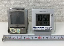 【置き時計 目覚まし時計 いろいろまとめて★】CASIO/CITIZEN/トラベルクロック/デジタル時計 温度表示あり/A4148_画像2