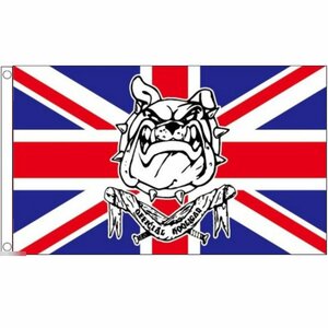 海外限定 国旗 イギリス 英国 ユニオンジャック ブルドッグ フーリガン 特大フラッグ