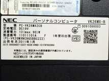 【中古動作品】管D86 NEC VersaPro VK26MX-B CPU core i5-M560 HDD320GB、メモリー4GB、バッテリー有り、クリーンインストール済み_画像10