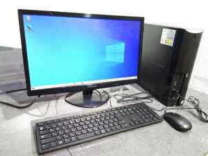 [ used operation goods ] tube D101 FRONTIER desk top Core i3-7100 HDD1TB, memory 8GB,Princeton monitor set clean install ending 