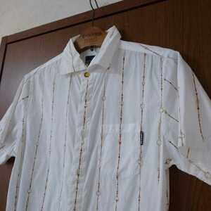  Oacley полоса рубашка с коротким рукавом белый S