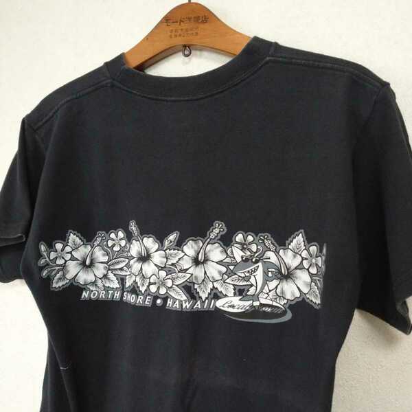 ハワイ サーフィン アロハプリント Tシャツ 黒