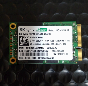 ★送料無料★SSD256GB mSATA/SK hynix/E22/動作確認済み/0703