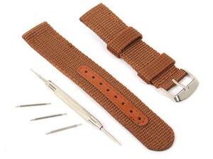 Nylon Watch Band Belt 20 -мм ремешок коричневый