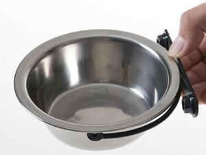 ペット 犬 猫 ペットフード用品 掛けるタイプ ステンレス製 給餌器 給水器 餌やり 水やり 食器#13CM