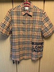  стандартный 20SS BURBERRY LONDON ENGLAND Burberry by Riccardo Tiscinoba проверка Logo принт S/S рубашка с коротким рукавом M TNCIMCOUMAH 8017301