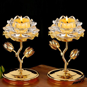 [2 piece set ] candle holder lotus Lotus antique retro interior candle light diameter 4cm