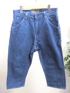 美品 TROVE クロップド デニム パンツ 日本製 2 ブルー 青 メンズ WA1908-493