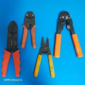AMON electrical crimping tool connector caulking tool Mini crimping tool crimping pliers lobster wire stripper total 4 point summarize 