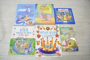  б/у товар # иностранная книга книга с картинками 6 шт. комплект Disney Aladdin Dumbo Белоснежка 1001TINGS TO SPOT LONG AGO рецепт сладости английский язык 