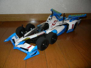 新世紀GPXサイバーフォーミュラ アスラーダ AKF-0/G カーボン フルベア(凰呀 ハヤト アスカ ブリード加賀 シェブロン 6輪 タミヤ F103 F1)