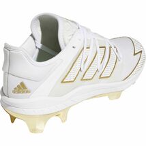 adidas Afterburner 7 Gold ベースボールスパイク EG7611(フットウェアホワイト/フットウェアホワイト/ゴールドメタリック)２７．５ＣＭ_画像2