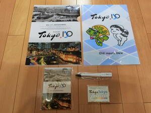 東京府開設150年 レア 記念品 Tokyo Tokyo Old meets New 新旧東京駅 カッパ 安齋肇 河童 絵はがき クリアファイル ボールペン 付箋 非売品