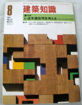 ★【雑誌】建築知識1981年8月号 Vol.23 No.275 ★ いま木造住宅を考える ★ 昭和56年_画像1