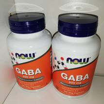 【2個セット】GABA 500mg ビタミンB6配合 100カプセル ギャバ NOW Foods ナウフーズ【新品・送料込】_画像1