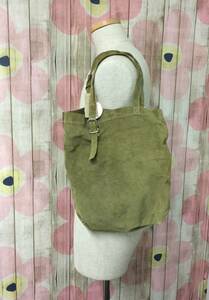 *#58_0026 [ Sarai ] [ Sara i] suede bag pig suede bag 29054 made in Japan khaki 