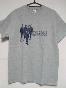 即決★新品バンドＴシャツ★クラッシュ★THE CLASH★CLASH CITY ROCKERS★グレーボディ×ネイビープリント★S/M/Lサイズ対応可能