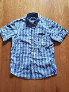 BEAMS　ビームス　ギンガムチェック ボタンダウンシャツ チェック柄 半袖シャツ メンズM　日本製