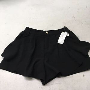  free shipping * tag equipped *Crystal Clear* short pants culotte pants *M size * black #40624sjj27