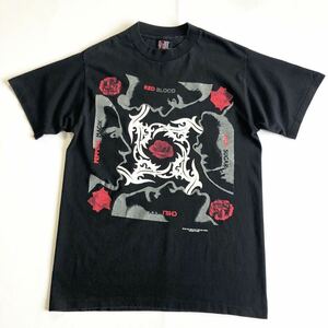  excellent!90s GIANT USA made re Chile T-shirt L Vintage red hot Chile pepper z black BLOOD MAGIK SEX SUGAR band van Tee