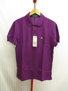 未使用　マンシングウエア　ポロシャツ　メンズM　紫　半袖シャツ　ゴルフウエア　ゴルフシャツ　半袖ウエア　メンズウエア　トップス06023