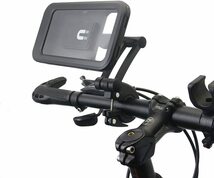 スマホホルダー 防水 防塵 バイク・自転車用 オートバイ ケース iPhone アイフォン スマホ 携帯 スタンド ミラー UberEats DiDi 出前館_画像5